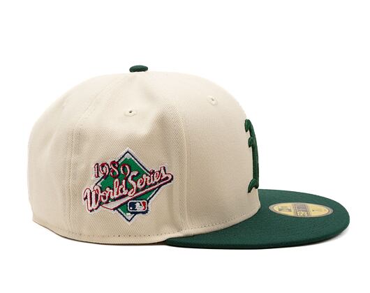 Kšiltovka New Era 59FIFTY MLB Oakland Athletics Retro - Cream White