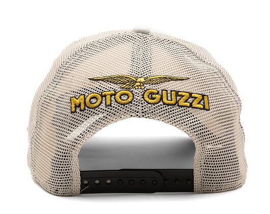 Kšiltovka New Era 9FORTY A-Frame Trucker Moto Guzzi - Stone / Black