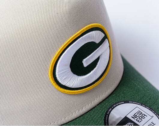 Kšiltovka New Era - 9FORTY A-Frame Cream Patch - Green Bay Packers - Stone / Dark Green