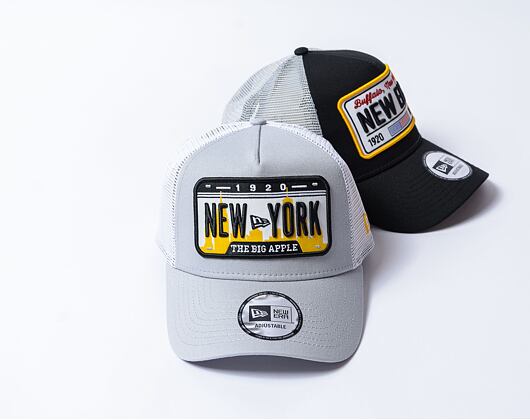 Kšiltovka New Era - 9FORTY Trucker Location Plate - New York - Grey