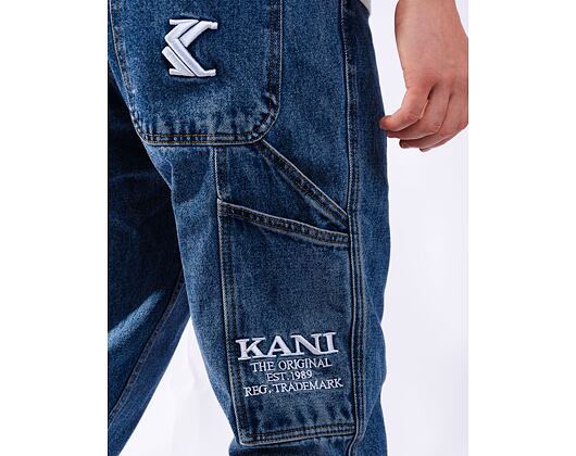 Džíny Karl Kani Retro Tapered Workwear Denim vintage indigo