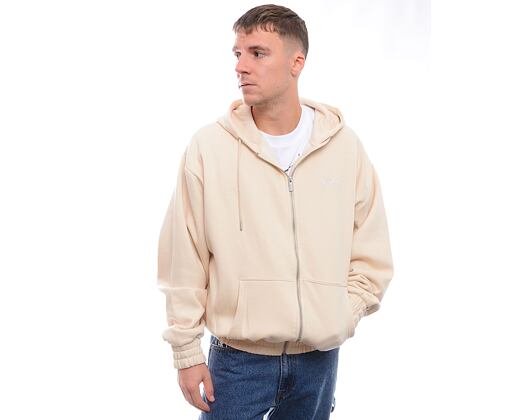 Mikina Karl Kani - Authentic Star Logo OS Full Zip Hoodie - Light Sand