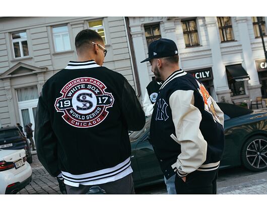 Bunda New Era - Patch Varsity Jacket - Chicago White Sox - Black