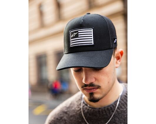 Kšiltovka Alpinestars - Flag Snapback - Black/Black