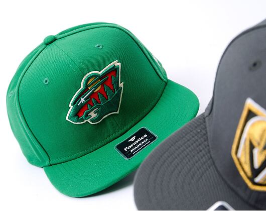 Kšiltovka Fanatics - Minnesota Wild - A/CAP Str Mid Crn Adj Sqv Sbk - Dark Green