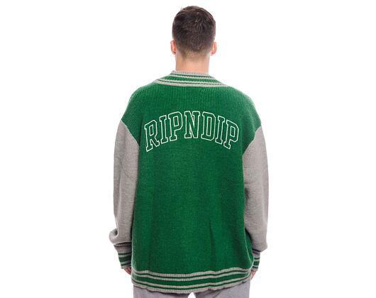 Svetr Rip N Dip - Team Spirit Varsity Cardigan  (Green/Grey)