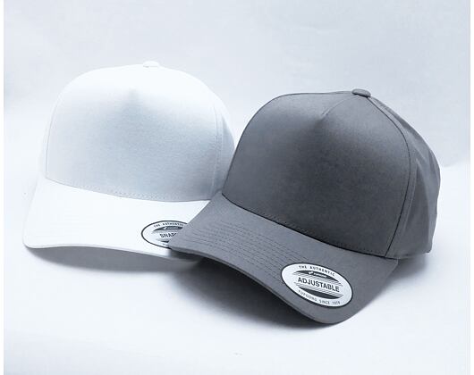 Kšiltovka Yupoong 5-Panel Curved Classic Snapback grey