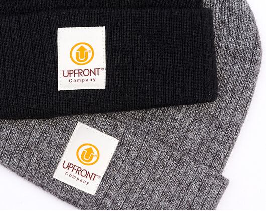 UPFRONT Stranded Beanie Dark Grey Melange