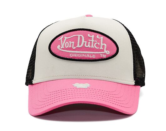 Kšiltovka Von Dutch - Trucker Boston - Caps - Cot Twill - White/ Pink