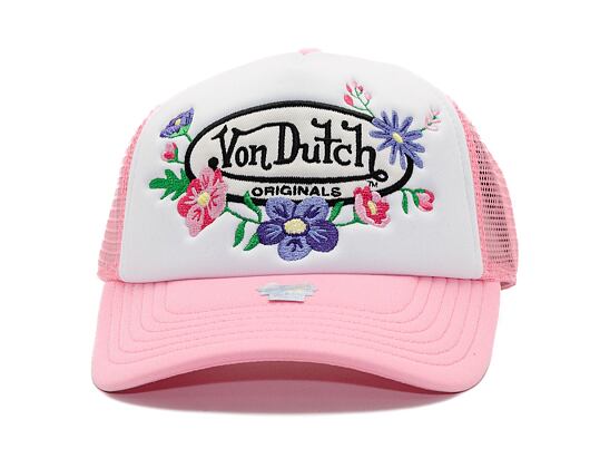 Kšiltovka Von Dutch - Trucker Flora - Caps - Polyester Foam - Pink