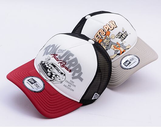 Kšiltovka New Era - Warner Bros Tom & Jerry 9FORTY Trucker - Burgundy