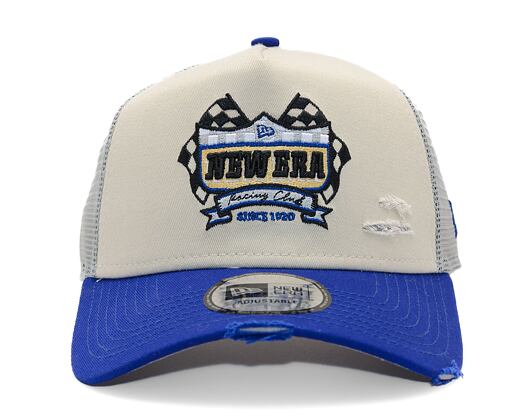 Kšiltovka New Era - Motosport 9FORTY Trucker - Cream / Light Royal