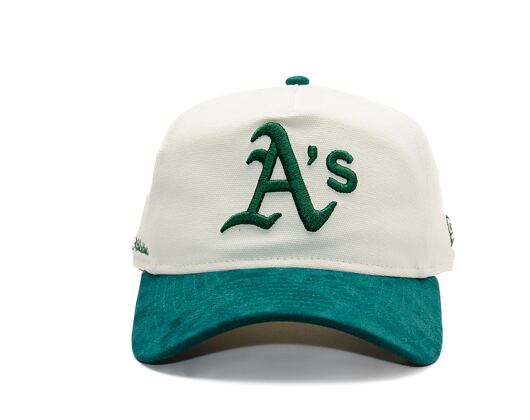 Kšiltovka New Era - MLB Script GOLFER - Oakland Athletics - Cream / Dark Green