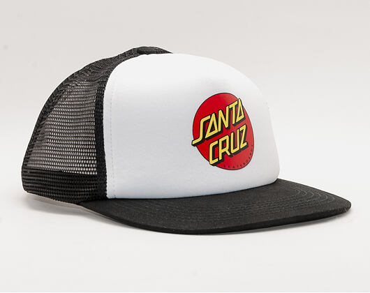 Santa Cruz Classic Dot Mesh Cap White/Black