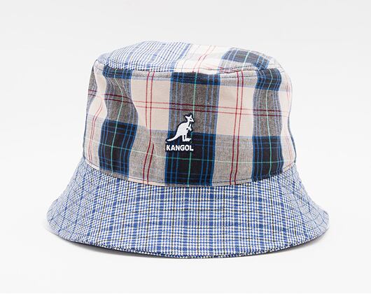 Kangol K5297 Plaid Mashup Bucket Mykonos Blue