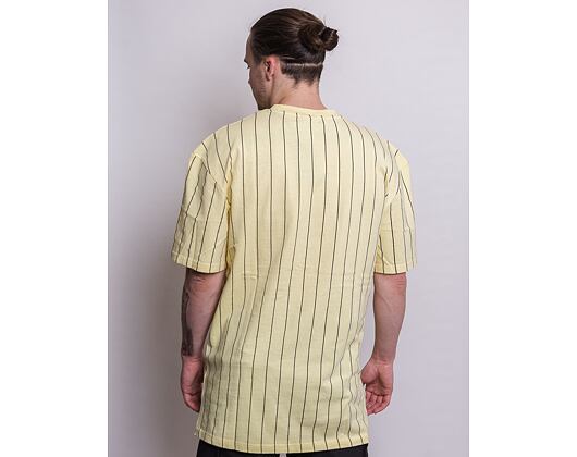 Karl Kani KK Jeans Signature Washed Pinstripe Tee light yellow T-Shirt