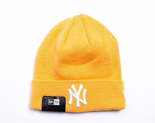 New Era MLB League Essential Cuff Beanie New York Yankees Yellow / White