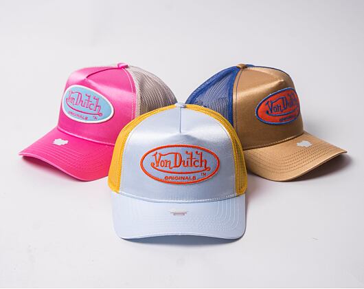 Von Dutch Trucker Cary Satin Lt.Blue/Gold Cap