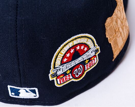 New Era 59FIFTY MLB Script 5 Washington Nationals Navy / Optic White Cap