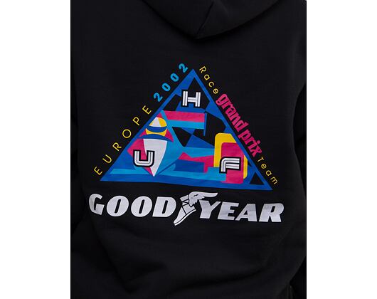 Mikina HUF × GOODYEAR Grand Prix Triple Triangle Hoodie Black