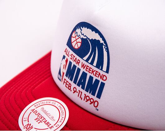 Kšiltovka Mitchell & Ness NBA Party Time Trucker Snapback Hwc Miami Heat White