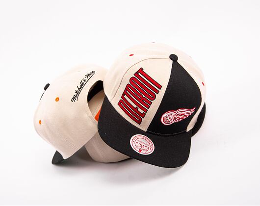 Kšiltovka Mitchell & Ness NHL Pop Panel Snapback Detroit Red Wings Off White