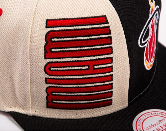 Kšiltovka Mitchell & Ness NBA Pop Panel Snapback Hwc Miami Heat Off White / Black