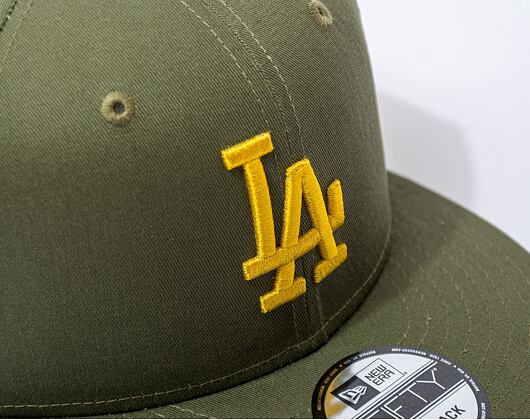 Kšiltovka New Era 9FIFTY MLB Side Patch Los Angeles Dodgers New Olive / Mellow Yellow