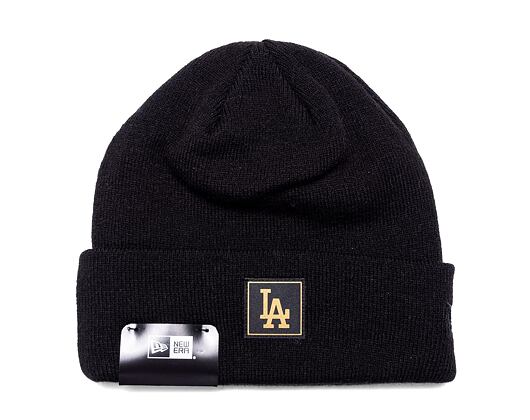 Kulich New Era MLB Metallic Badge Cuff Knit Los Angeles Dodgers Black / Metallic Gold