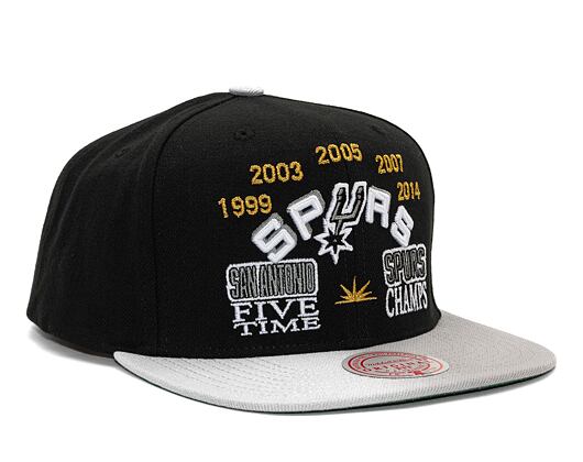 Kšiltovka Mitchell & Ness Nba Champ Is Here Snapback Hwc San Antonio Spurs Black