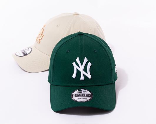 Kšiltovka New Era - 9FORTY League Essential - NY Yankees - Dark Green / White