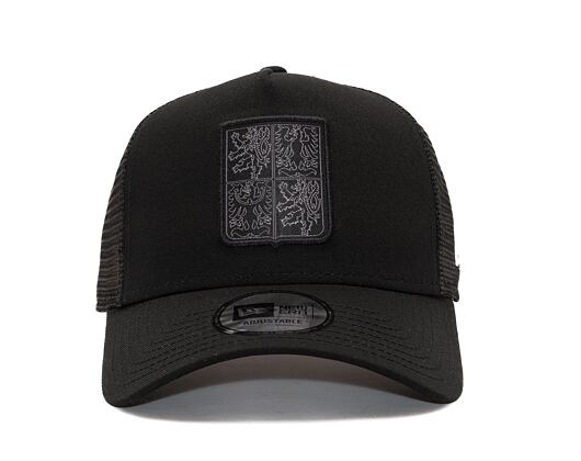 Kšiltovka New Era 9FORTY Trucker National Team - Czech Republic Black / Black