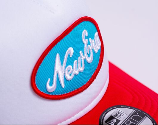 Dětská kšiltovka New Era 9FORTY Kids A-Frame Trucker Oval Red / White