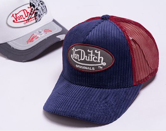 Von Dutch Boston Trucker Corduroy Navy/Red Cap