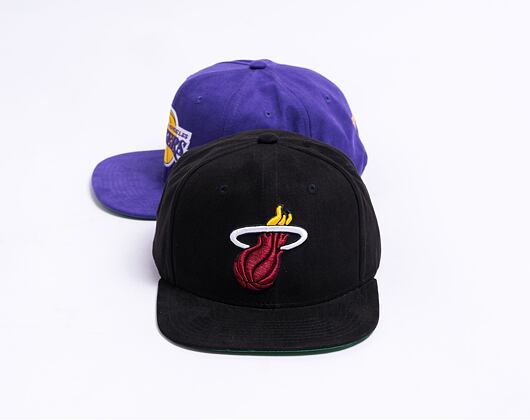 Kšiltovka Mitchell & Ness Sweet Suede Snapback Miami Heat Black