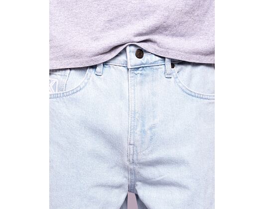 Džíny Karl Kani Small Signature Baggy Five Pocket Denim Bleached Blue