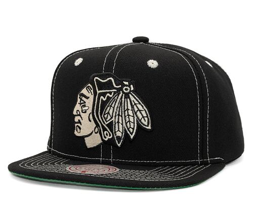 Kšiltovka Mitchell & Ness Contrast Natural Snapback Chicago Blackhawks Black