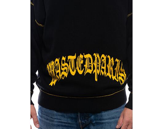 Svetr Wasted Paris Sweater WP Reverse Kingdom Black/Gold