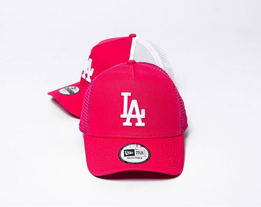 Kšiltovka New Era 9FORTY A-Frame Trucker MLB League Essential Los Angeles Dodgers - Blush Pink / Whi