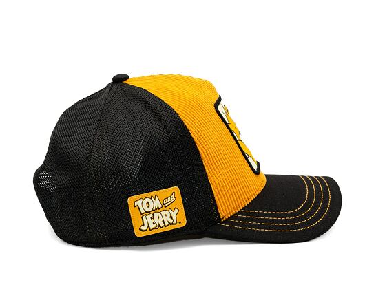 Kšiltovka Capslab Tom and Jerry Trucker - Victorious Corduroy Jerry - Yellow / Black