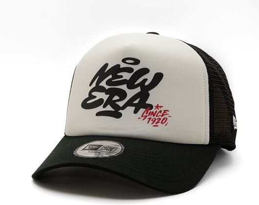 Dětská kšiltovka New Era 9FORTY Kids A-Frame Trucker Graffiti Trucker - Black / White