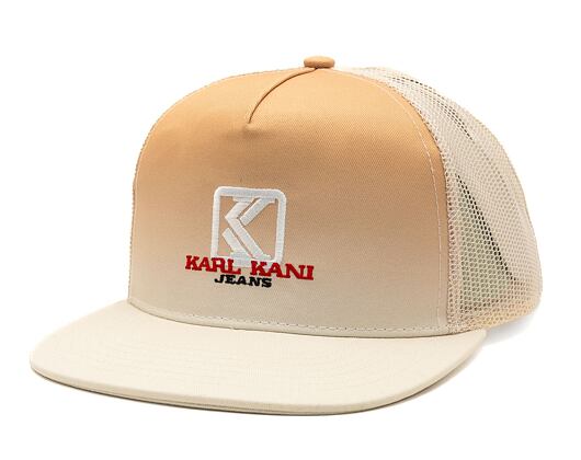 Kšiltovka Karl Kani J Gradient Flat Brim sand/white