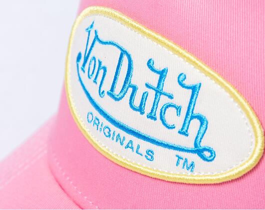 Kšiltovka Von Dutch Trucker Boston - Pink/White