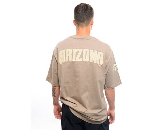 Triko New Era MLB World Series Back Print Oversized Tee Arizona Diamondbacks - Ash Brown / Oat Milk