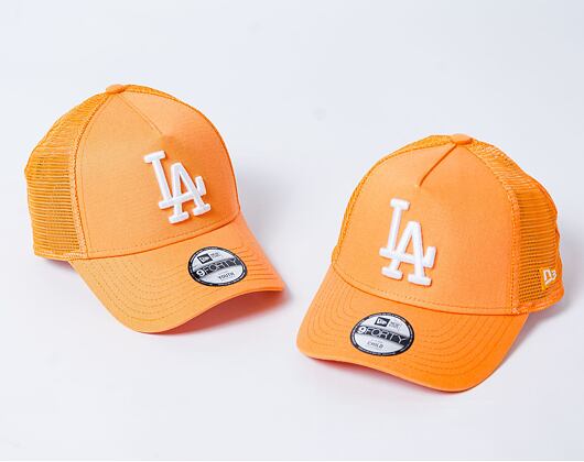 Dětská Kšiltovka New Era - 9FORTY Trucker League Essential - LA Dodgers - Orange