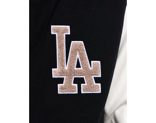 Bunda New Era - Patch Varsity Jacket - LA Dodgers - Black / White