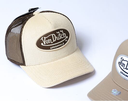 Kšiltovka Von Dutch Boston Trucker Cord Beige