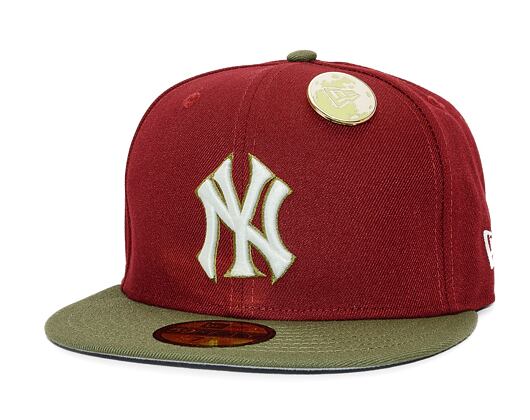 Kšiltovka New Era - 59FIFTY Contrast Pin - NY Yankees - Cardinal