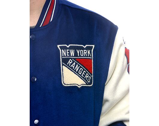 Bunda Mitchell & Ness - Team History Varsity Jacket Vintage Logo - New York Rangers - Blue