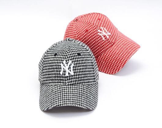 Dámská Kšiltovka New Era - 9FORTY Womens MLB houndstooth - NY Yankees - Black / White